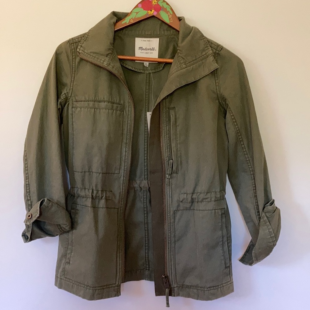 NWT Madewell fleet utility jacket green